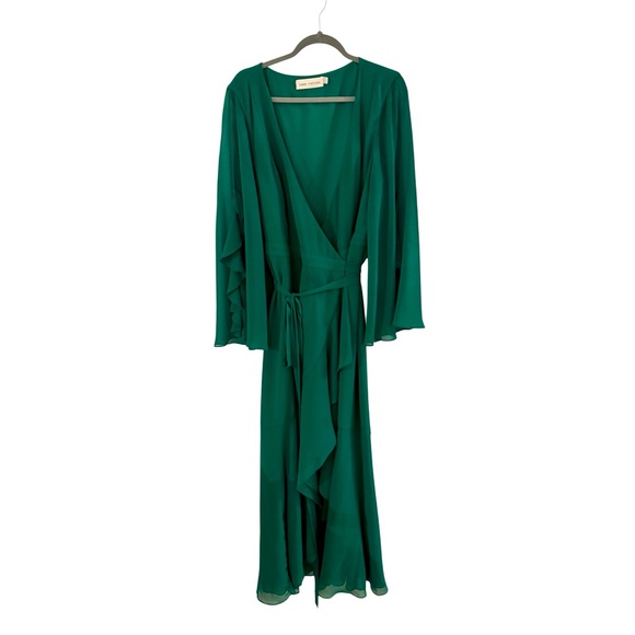 chinese dress ladies Zapaka Women Dark Green Prom Dress A-Line Long Wrap Long Sleeves Velvet Evening Dress, Dark Green / S